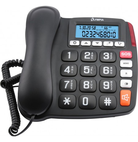 Olympia 4520 Analog telephone Black, White