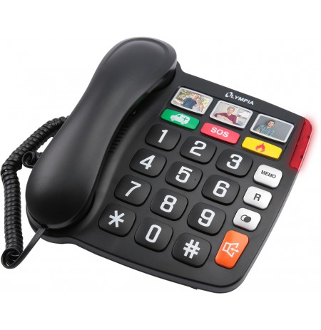 Olympia 4500 Analog telephone Black, White