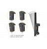 Equip 45"-50" Triple Screen Ceiling Mount