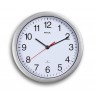 MAUL quartz wall clock Run white/silver plastic 25cm incl. battery
