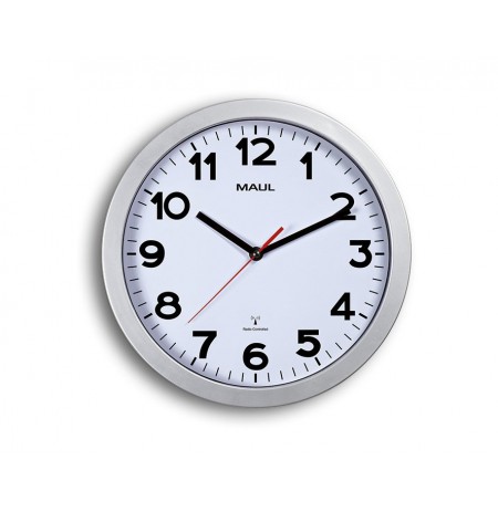 MAUL wall clock Step white/silver plastic 30cm incl. battery