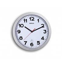 MAUL wall clock Step white/silver plastic 30cm incl. battery