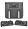 NINJA Double hot air fryer | DZ300EU | Power 2400 W | Capacity 7.6 L | Grey