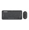 Logitech Pebble 2 Combo for Mac Keyboard Included Mouse RF Wireless + Bluetooth QWERTY US International Graphite