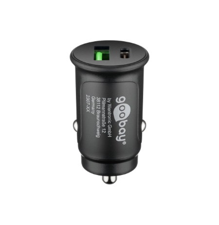 Goobay 59521 27 W Power Delivery Dual-USB Auto Fast Charger USB-C PD | Goobay