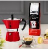 BIALETTI Moka Express 3-cup coffee maker 5466 - red