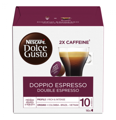 Nescafe Dolce Gusto Doppio Espresso kava, 16 kapsulių dėžutėje