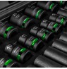 1/2" 35-piece long impact socket set hex WUBER