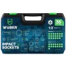 1/2" 35-piece long impact socket set hex WUBER