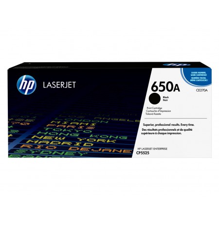 HP 650A Black Original LaserJet Toner Cartridge