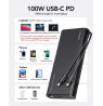 VEGER TC130 VG-W2503-T130 25000mAh Power bank 130W cables bulit-in