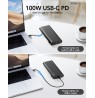VEGER TC130 VG-W2503-T130 25000mAh Power bank 130W cables bulit-in