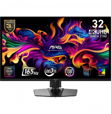 MSI MAG 322UP QD-OLED E16 computer monitor 80 cm (31.5") 3840 x 2160 pixels 4K Ultra HD Black