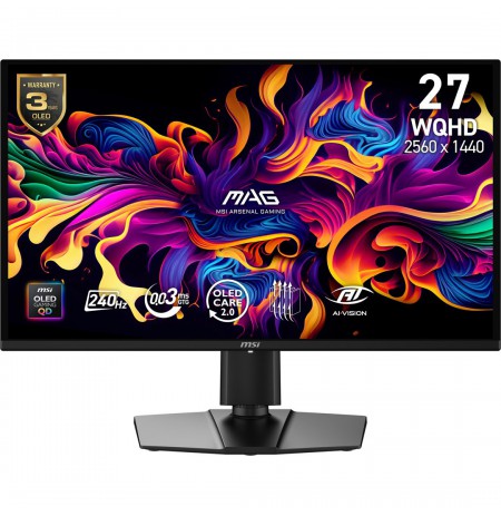 MSI MAG 274QP QD-OLED X24 computer monitor 67.3 cm (26.5") 2560 x 1440 pixels Wide Quad HD Black