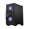 MSI MAG FORGE 100M Mid Tower Gaming Computer Case 'Black, 2x 120mm RGB PWM Fan, 1x 120mm Fan, 1-6 RGB Hub, Tempered Glass