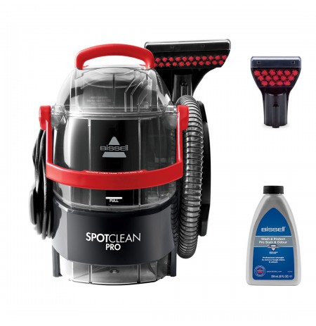 Bissell SpotClean Pro carpet cleaning machine Handheld Deep Black, Red, Transparent