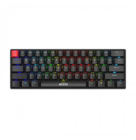 Marvo Scorpion KG933G Saber 61 Wired Mechanical RGB 60% UK Layout Gaming (Black) keyboard QWERTY