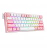 REDRAGON K617-RGB Fizz RGB White/Pink keyboard USB Pink, White