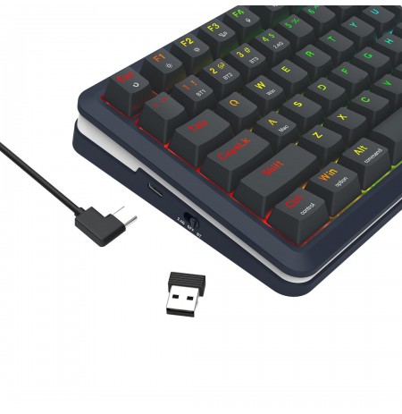 REDRAGON K708-RGB-PRO FLEKACT keyboard USB + RF Wireless + Bluetooth Black