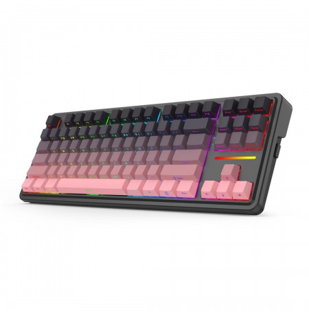 REDRAGON K728SP-RGB-PRO Antonium Pro keyboard USB + RF Wireless + Bluetooth Black, Pink