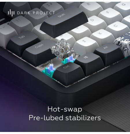 Dark Project ALU87B BUSHIDO Wired Mechanical Gaming Keyboard, QWERTZ and QWERTY, ISO Multilingual