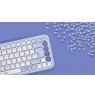 Logitech POP Icon Keys keyboard Universal Bluetooth QWERTY US International Lilac, White