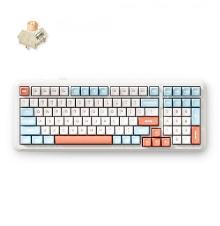 MCHOSE K99 V2 keyboard Gaming USB + RF Wireless + Bluetooth Orange, White