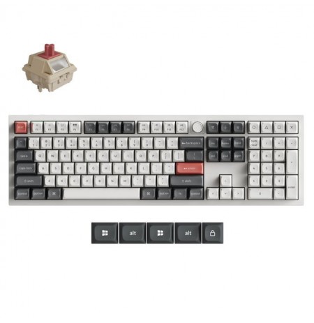 Keychron Q6 Ultra 8K keyboard Universal USB + RF Wireless + Bluetooth White