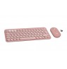 Logitech Pebble 2 Combo keyboard Mouse included Universal RF Wireless + Bluetooth QWERTY US International Pink