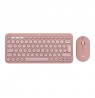 Logitech Pebble 2 Combo keyboard Mouse included Universal RF Wireless + Bluetooth QWERTY US International Pink