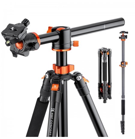K&amp,F Concept K&amp,F Aluminium Camera Tripod with Transverse Center Column T255A3+BH-28L