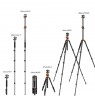 K&amp,F Concept K&amp,F Aluminium Camera Tripod with Transverse Center Column T255A3+BH-28L