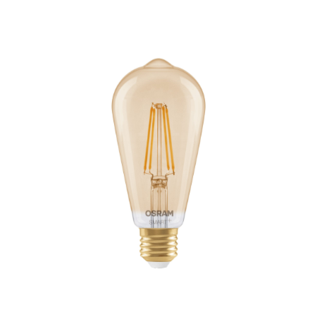 Osram SMART+ MATTER Filament Dimmable Classic Edison 53 824 Gold | E27 | 6 W | Warm White | Wi-Fi