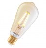 Osram SMART+ MATTER Filament Dimmable Classic Edison 53 824 Gold | E27 | 6 W | Warm White | Wi-Fi