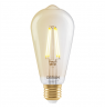 Osram SMART+ MATTER Filament Dimmable Classic Edison 53 824 Gold | E27 | 6 W | Warm White | Wi-Fi
