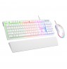 RAMPAGE FORTUNA GAMING SET KEYBOARD WITH MOUSE PAD AND MOUSE White