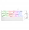 RAMPAGE FORTUNA GAMING SET KEYBOARD WITH MOUSE PAD AND MOUSE White