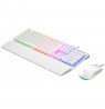 RAMPAGE FORTUNA GAMING SET KEYBOARD WITH MOUSE PAD AND MOUSE White