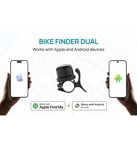 XD Connects Bike Finder Dual Bike Bell with Tracker – Apple & Android Find (IPX6) P301.1401