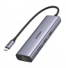 Ugreen CM512 90568 USB-C adapter – 2× USB-A 3.0 / HDMI / RJ45 / SD and TF card reader / USB-C PD 100 W Grey