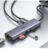 Ugreen CM512 90568 USB-C adapter – 2× USB-A 3.0 / HDMI / RJ45 / SD and TF card reader / USB-C PD 100 W Grey