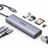 Ugreen CM512 90568 USB-C adapter – 2× USB-A 3.0 / HDMI / RJ45 / SD and TF card reader / USB-C PD 100 W Grey