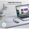 Ugreen CM512 90568 USB-C adapter – 2× USB-A 3.0 / HDMI / RJ45 / SD and TF card reader / USB-C PD 100 W Grey