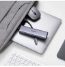 Ugreen CM512 90568 USB-C adapter – 2× USB-A 3.0 / HDMI / RJ45 / SD and TF card reader / USB-C PD 100 W Grey