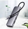 Ugreen CM195 6-in-1 USB-C adapter – HDMI / 2× USB-A 3.0 / USB-C PD / SD / TF card reader – grey