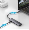 Ugreen CM195 6-in-1 USB-C adapter – HDMI / 2× USB-A 3.0 / USB-C PD / SD / TF card reader – grey