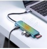 Ugreen CM195 6-in-1 USB-C adapter – HDMI / 2× USB-A 3.0 / USB-C PD / SD / TF card reader – grey