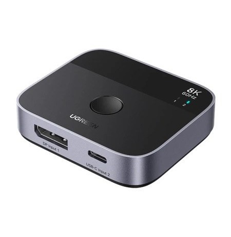 Ugreen DisplayPort/USB-C to USB-C switch grey