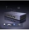 Ugreen 6-port Ethernet switch 1 Gbps with PoE - grey