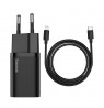 Baseus Super Si 1C fast charger USB Type-C 20W Power Delivery + USB-C Lightning 1m cable black